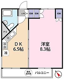 クレアション青砥 1DKの間取図画像