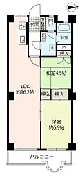 狭山遊園パークハイツ 2LDKの間取図画像