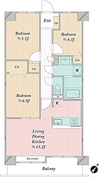 間取図画像 3LDK