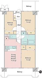 ルミナス八潮 3LDKの間取図画像