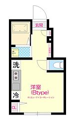 (仮称)アトリアコート6 ワンルームの間取図画像