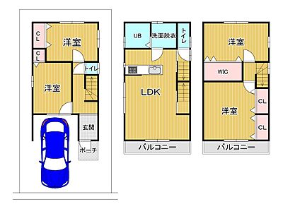 外観：1号地　プラン図面です。A