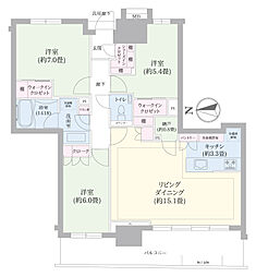 幕張ベイパークライズゲートタワー 3LDKの間取図画像