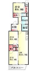 メゾフォルテ西仙台 3LDKの間取図画像