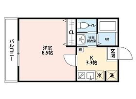 ルミエール 301 ｜ 千葉県柏市大室１丁目（賃貸アパート1K・3階・26.49㎡） その2