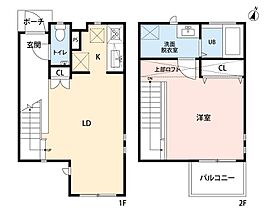 KASHIWANOHA　HYGGE S5 ｜ 千葉県柏市若柴（賃貸テラスハウス1LDK・--・55.84㎡） その2