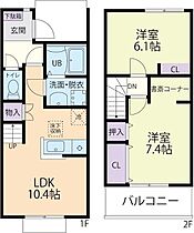 Primavera 103 ｜ 茨城県下妻市今泉（賃貸アパート2LDK・2階・55.58㎡） その2