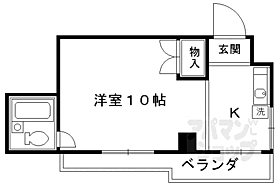 ハウス50 4-C ｜ 京都府京都市北区衣笠東御所ノ内町（賃貸マンション1K・4階・19.91㎡） その2