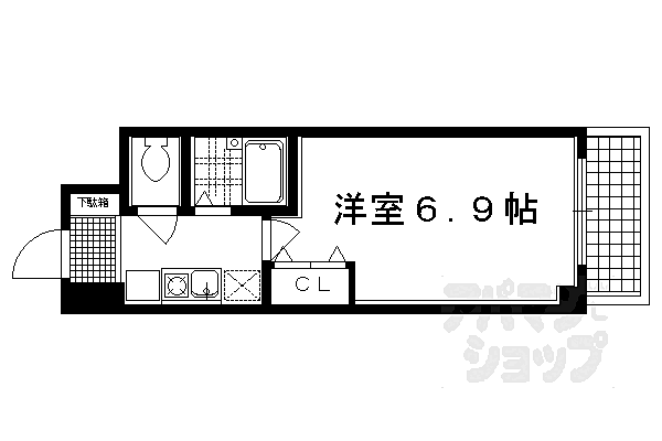 プレサンス京都二条城前 405｜京都府京都市中京区西ノ京職司町(賃貸マンション1K・3階・20.09㎡)の写真 その2