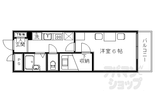 レオパレスＴＹＫ壬生 308｜京都府京都市中京区壬生下溝町(賃貸マンション1K・3階・19.87㎡)の写真 その2