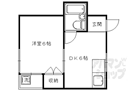 京都府京都市右京区西京極北衣手町（賃貸マンション1DK・2階・22.00㎡） その2