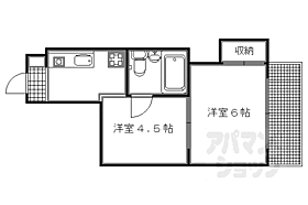 グランパレ 401 ｜ 京都府京都市上京区今出川通大宮西入ル元北小路町（賃貸マンション2K・4階・26.34㎡） その2