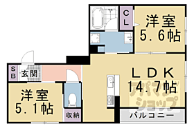 京都府京都市下京区西洞院通六条下る西側町（賃貸マンション2LDK・3階・59.92㎡） その1