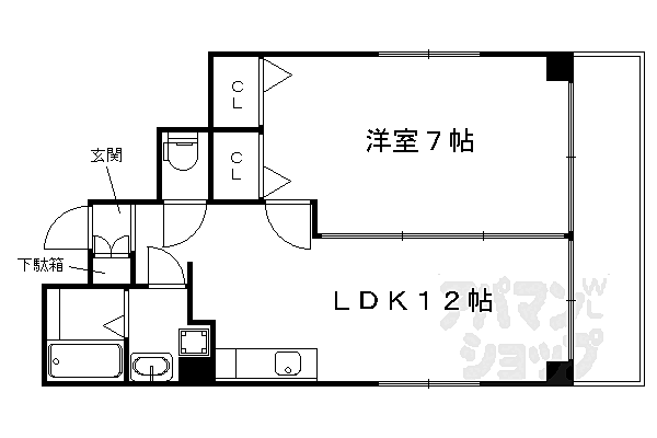 メゾンドココ 201｜京都府京都市下京区薬園町(賃貸マンション1LDK・2階・42.50㎡)の写真 その2