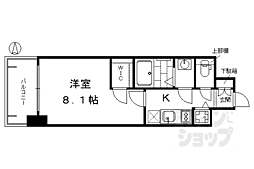 エスリード京都梅小路 1Kの間取図画像