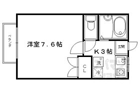 メゾン山喜 C-2 ｜ 京都府京都市北区等持院中町（賃貸アパート1K・1階・22.63㎡） その2