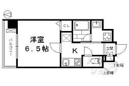 ベラジオ京都七条ウエスト 2階1Kの間取り