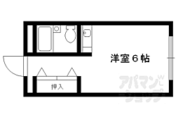京阪本線 神宮丸太町駅 徒歩5分の賃貸マンション 3階1Kの間取り