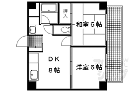 エレーゼ北野 4-A ｜ 京都府京都市上京区下立売通御前通西入大宮町（賃貸マンション2LDK・4階・41.15㎡） その2