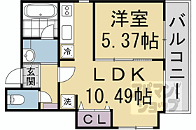 京都府京都市左京区山端川岸町（賃貸マンション1LDK・3階・36.17㎡） その2