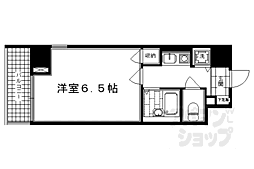 京都市営烏丸線 五条駅 徒歩8分の賃貸マンション 4階1Kの間取り