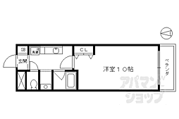 京阪本線 清水五条駅 徒歩1分の賃貸マンション 3階1Kの間取り