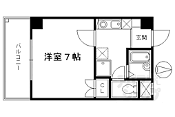 ファリオ四条 2階1Kの間取り