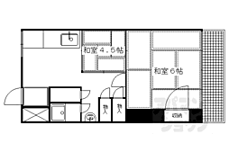 双和苑 306 2階2Kの間取り