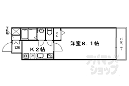 Ｋ’ｓメゾン御池西 4階1Kの間取り