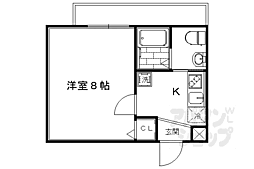 フラッティ花園ミンク 1階1Kの間取り