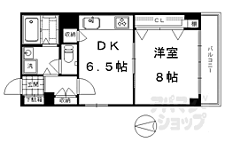 グリーンハウス七条 2階1DKの間取り