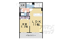 京阪本線 七条駅 徒歩3分の賃貸マンション 3階1LDKの間取り