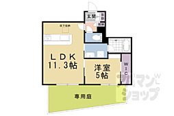 京阪本線 七条駅 徒歩3分の賃貸マンション 1階1LDKの間取り