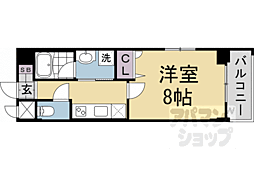 ベラジオ雅び四条通II 9階1Kの間取り