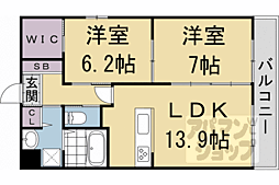 ＳＩＬＫ　ＨＯＵＳＥとなみ　3号館 502 5階2LDKの間取り