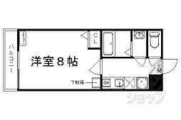 セレーノ御前蛸薬師 1Kの間取図画像
