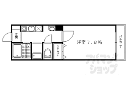 メゾン・ドゥブーシェ衣笠 1Kの間取図画像