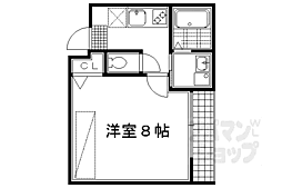 アークリード千本今出川 1Kの間取図画像