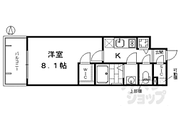 エスリード京都梅小路 1Kの間取図画像