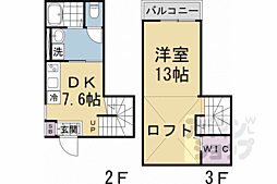 ブリエ松原 1Kの間取図画像