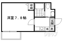 カーサ・フォレスタ2 1Kの間取図画像