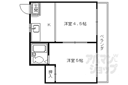 壬生ハイツ 2Kの間取図画像