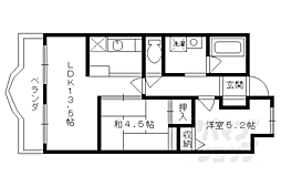 パインフィールド七条 1LDKの間取図画像