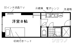 コスモリード京都今出川 1Kの間取図画像