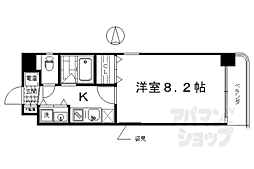 マジェスティ 1Kの間取図画像