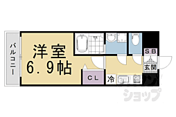 ダイワグレイスメゾン京都西七条 1Kの間取図画像