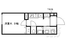 グレース西ノ京 1Kの間取図画像