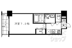 エスリード烏丸五条駅前 1Kの間取図画像