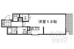 アクアレリスト今出川 ワンルームの間取図画像