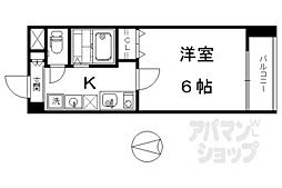 サムティ京都西大路North 1Kの間取図画像